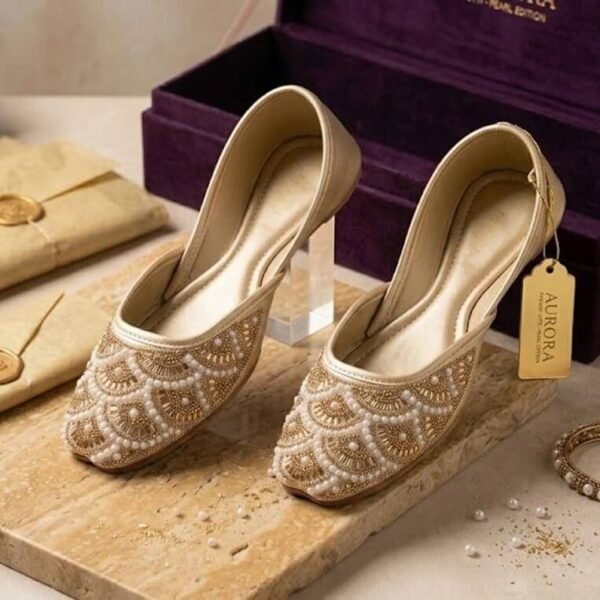 Intricate Bead and Pearl Embellishments Jutis For Women