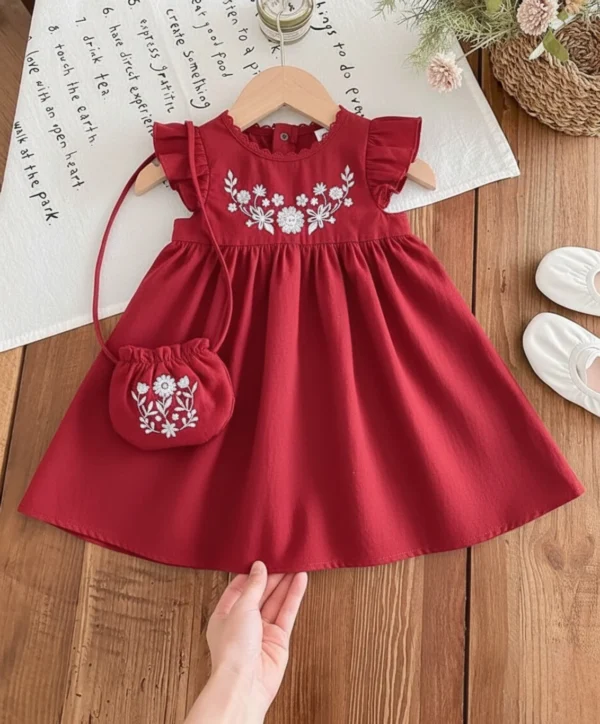 FAHIMCREATION Baby Girls Below Knee Party Dress