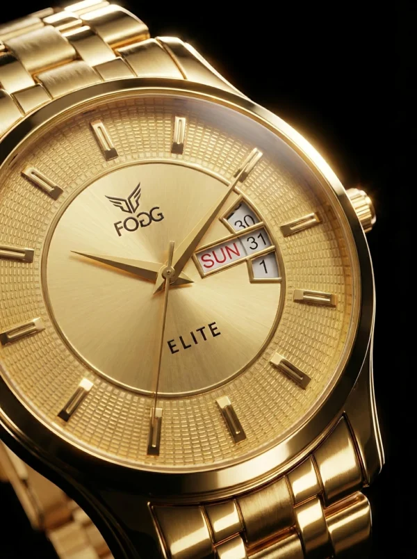 Fogg Elite Series Gold Platted Premium Analog Watch  - For Men 2503-GOLD