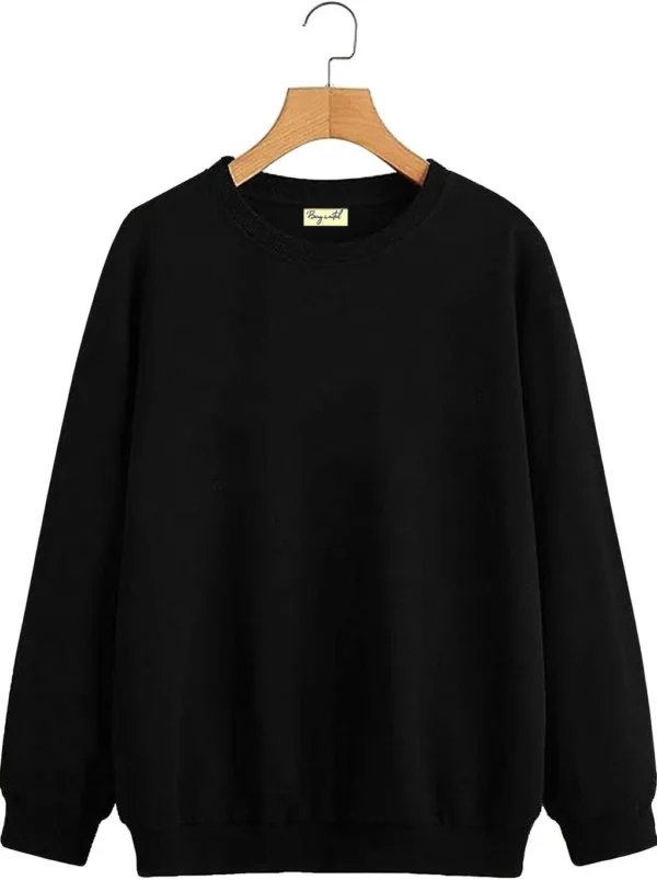 BEING WANTED Men Full Sleeve Solid Sweatshirt