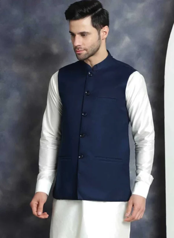 maksud enterprise Men Solid Nehru Jacket
